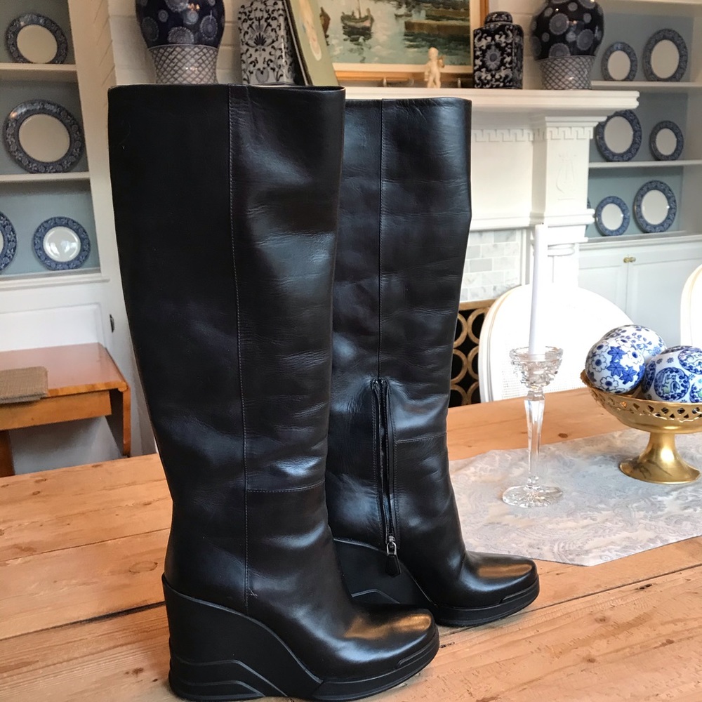 Prada Wedge Tall boots Size 37